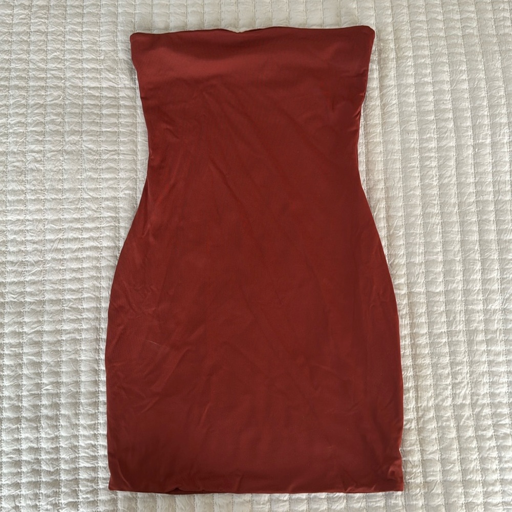 Maroon Meshki Mini Tube Dress